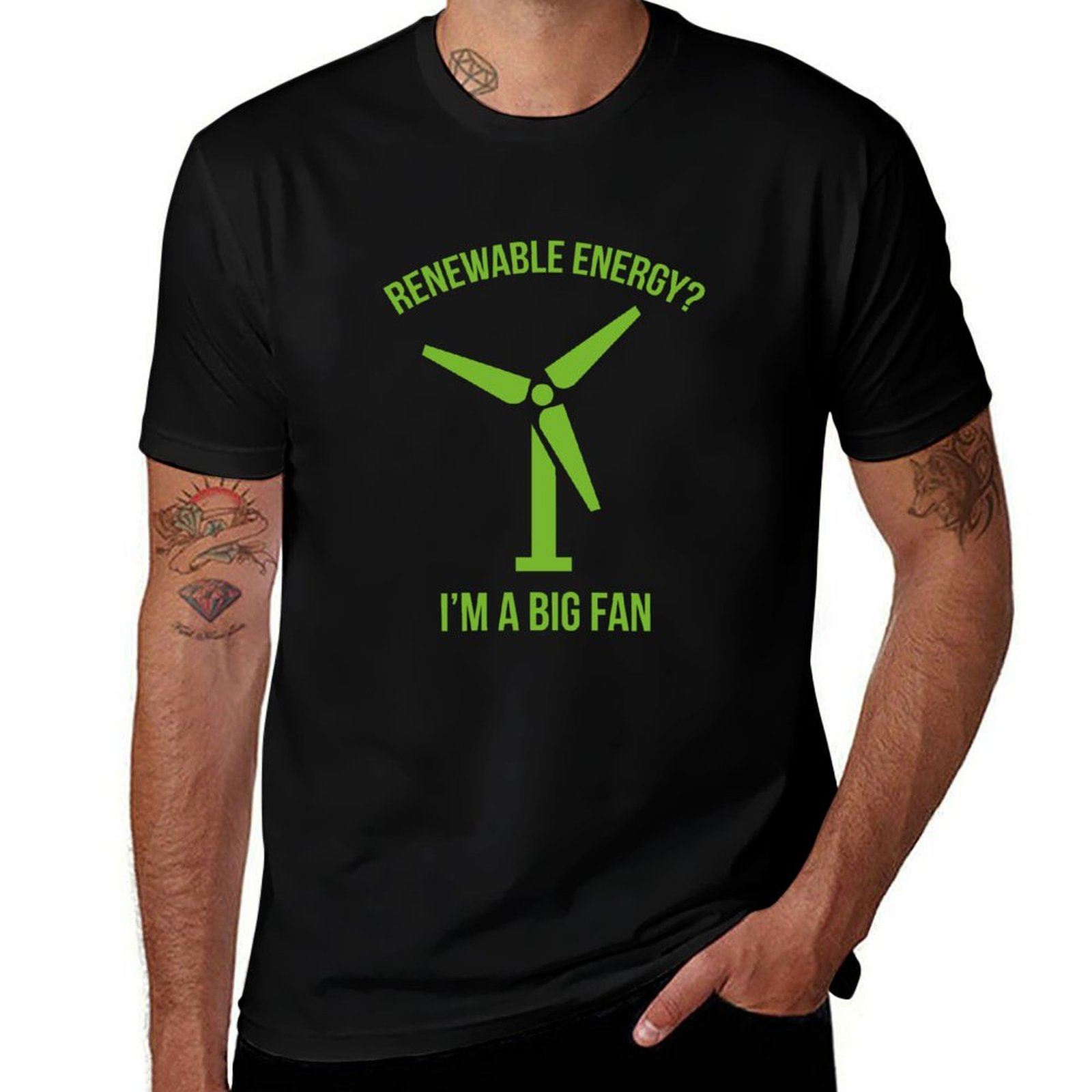 Renewable Energy Graphics - Camiseta de energía renovable con estampado