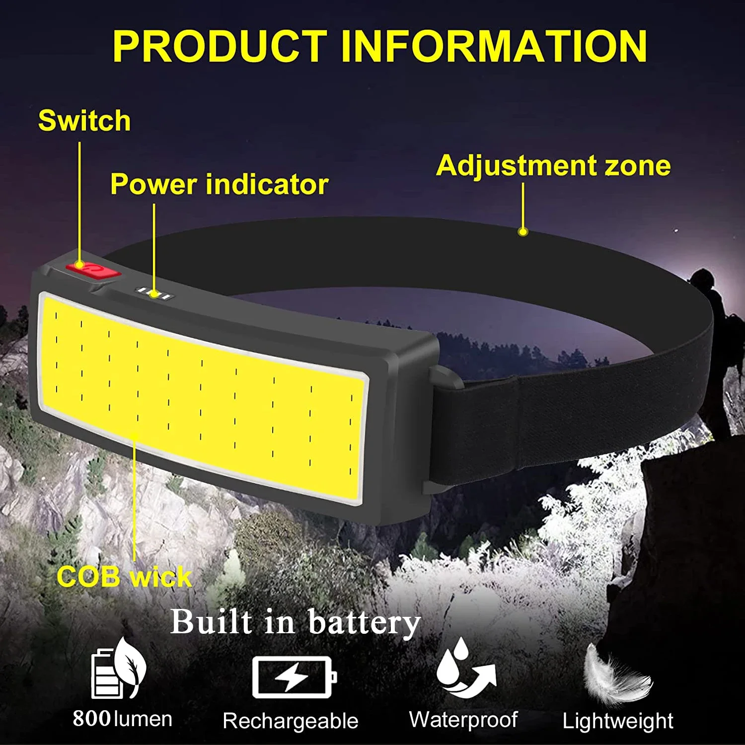 Faros LED portátiles COB para  - Renewable Energy Battery reseña y precio