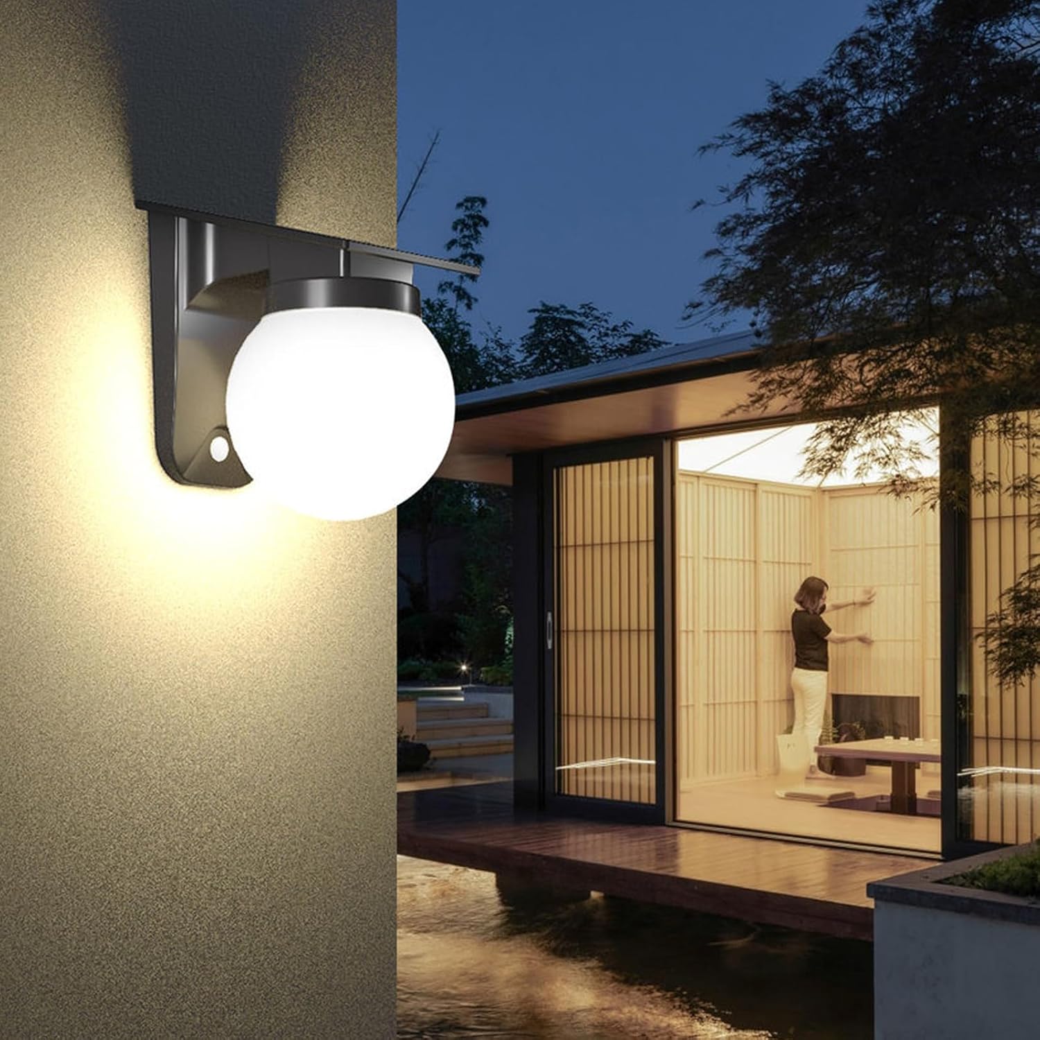 Luces de pared de esfera Solar - Waterproof Junction Box Solar reseña y precio