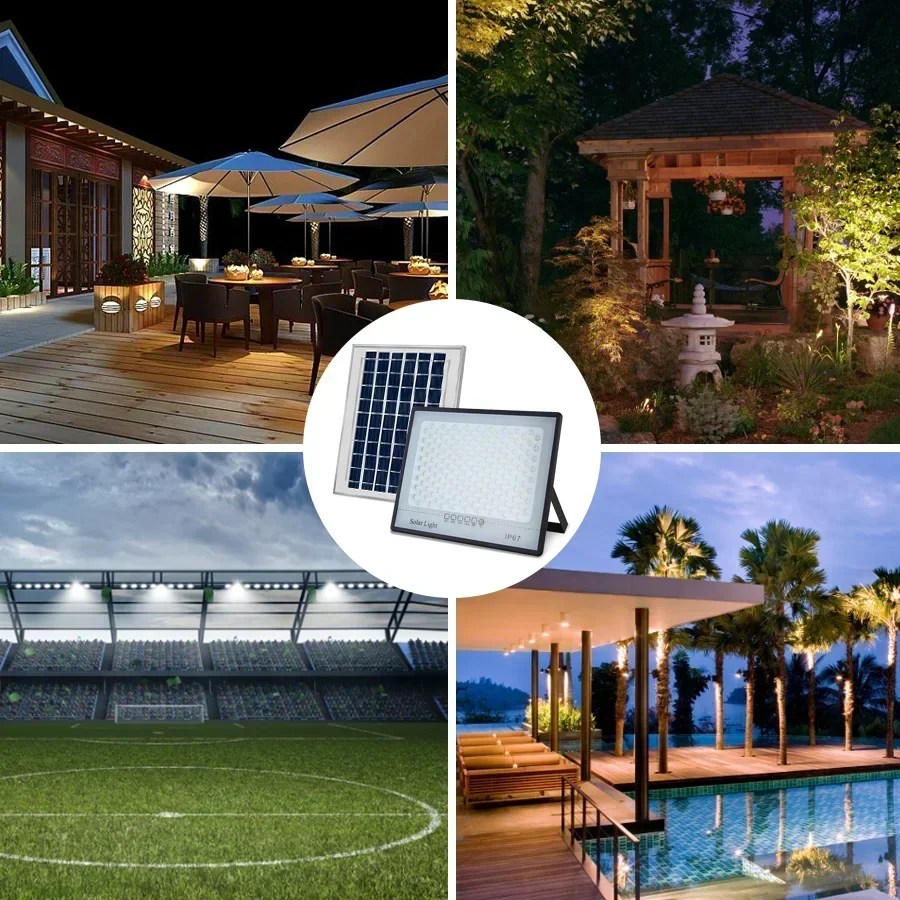 Luces solares de 500W para ext - Waterproof Junction Box Solar reseña y precio