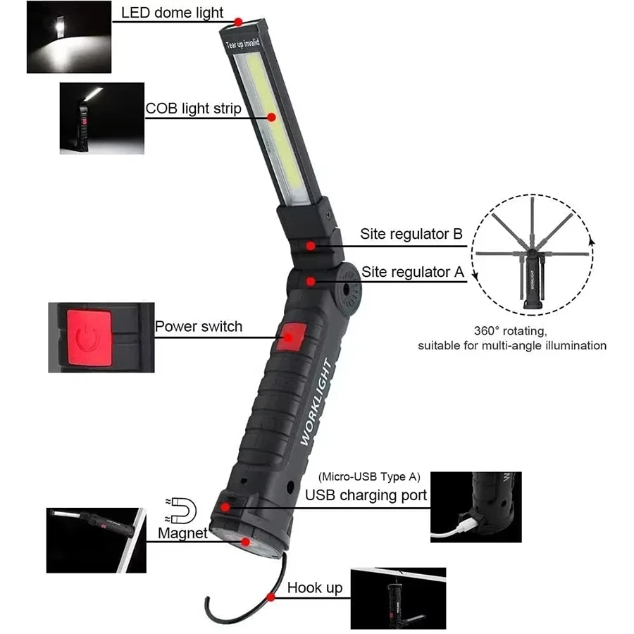 Nueva Linterna LED COB Portáti - Renewable Energy Battery reseña y precio